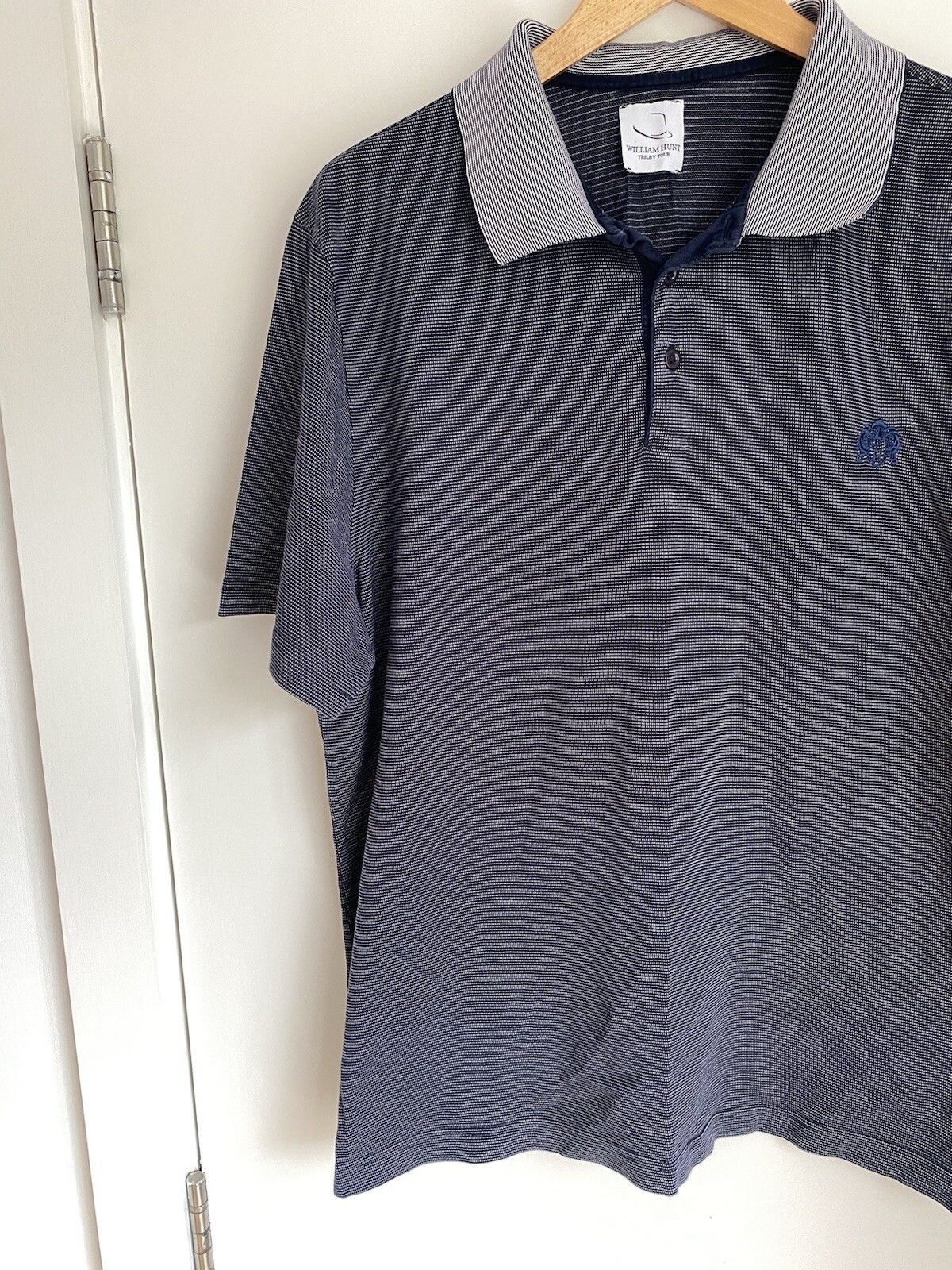 FILA Polo da golf William Hunt Trilby Tour Savile Row taglia XL blu