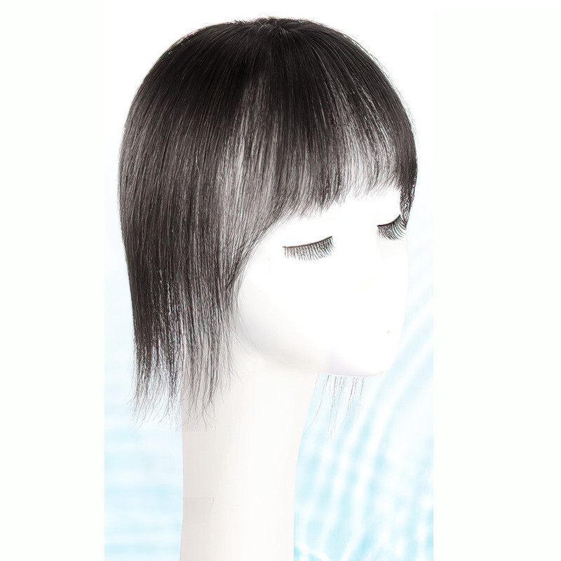 Clip In Human Hair Straight BangsToppers -For Women  Thin Hair Top Replacement