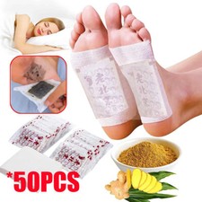 50pcs Detox Foot Patches Pads Body Toxins Feet Slimming Deep Cleansing Herbal