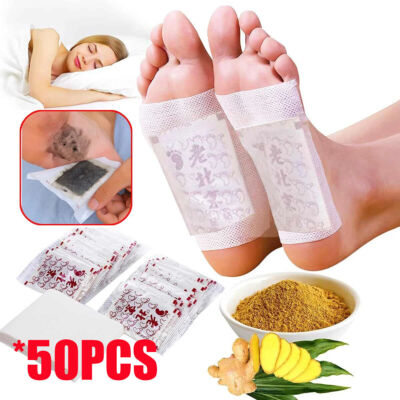 50pcs Detox Foot Patches Pads Body Toxins Feet Slimming Deep Cleansing Herbal