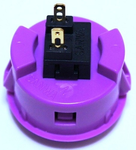 8 Stück Sanwa Original Tasten Violett und Joystick OBSF-30 Videospiel Arcade Teile - Bild 6 von 8