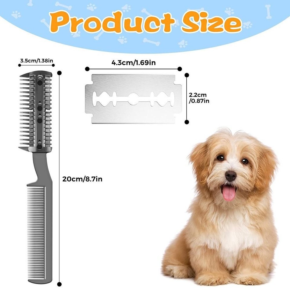 Safe Dogs Razor Comb Universal Dog Grooming Comb Replacement Pet Razor