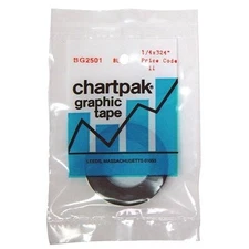 Chartpak Graphic Tape - 0.25" Width x 324" Length - 1 Roll - Black bg2501