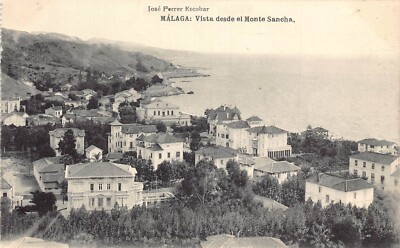 A711 Spain Malaga Vista desde el Monte Sancha vintage postcard