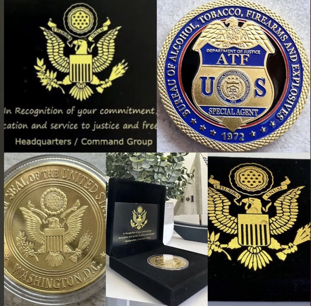 DEPT OF ALCOHOL TOBACCO FIREARMS (ATF) Special Agent Challenge Coin Police  USA