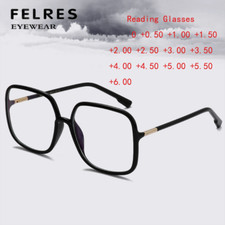 Women Square Anti Blue Light Classic Reading Glassess Oversize Fashion Glasses