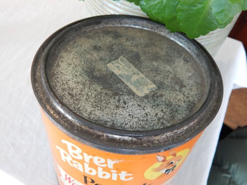 Vintage 1958 Brer Kaninchen Penick Pfannkuchen & Waffelsirup Blechdose Papieretikett TF457 - Bild 7 von 7