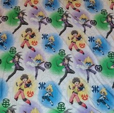 Bakugan Battle Brawlers Full Flat Sheet Anime Cartoon Bedding 95" x 79" Vtg