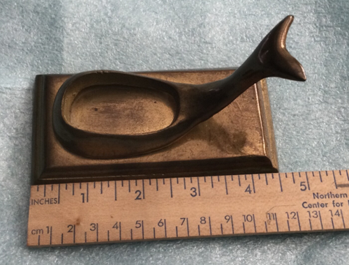 Messing Pfeifenständer Walschwanz 4,75"x 2,5" Vintage - Bild 5 von 8