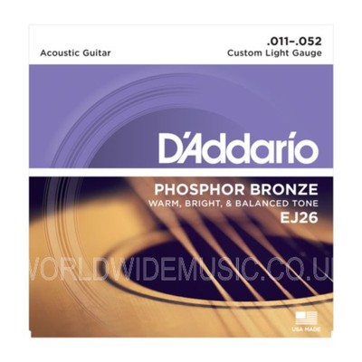D'Addario EJ Phosphor Bronze Akustikgitarrensaiten - Auswahl aus 7 Messgeräten