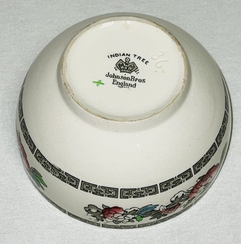 Johnson Bros Brothers *England* Ironstone INDIAN TREE 4 3/4” DEEP CRANBERRY BOWL - 第 3/3 張圖片
