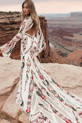 ★Cest Moidew★ Cest_Irregular rose blooming dress NWOT Lulu's Cue the Romance Rose Pink Floral Burnout Maxi