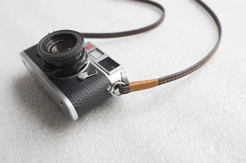 Handmade Brown Real Leather Camera Strap Neck Strap for EVIL Film Camera 01-142 — 第 2/4 张图片