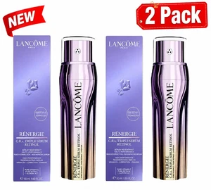 2 Pack Lancôme Renergie C.R.x Triple Retinol Sérum 1.7oz/50mL Nouveau scellé