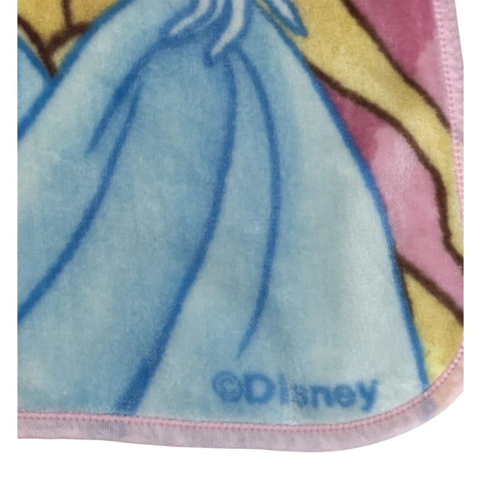 Manta de felpa rosa princesa Disney de colección Providencia Cenicienta Bella tiro 43x54 Foto 4 de 4
