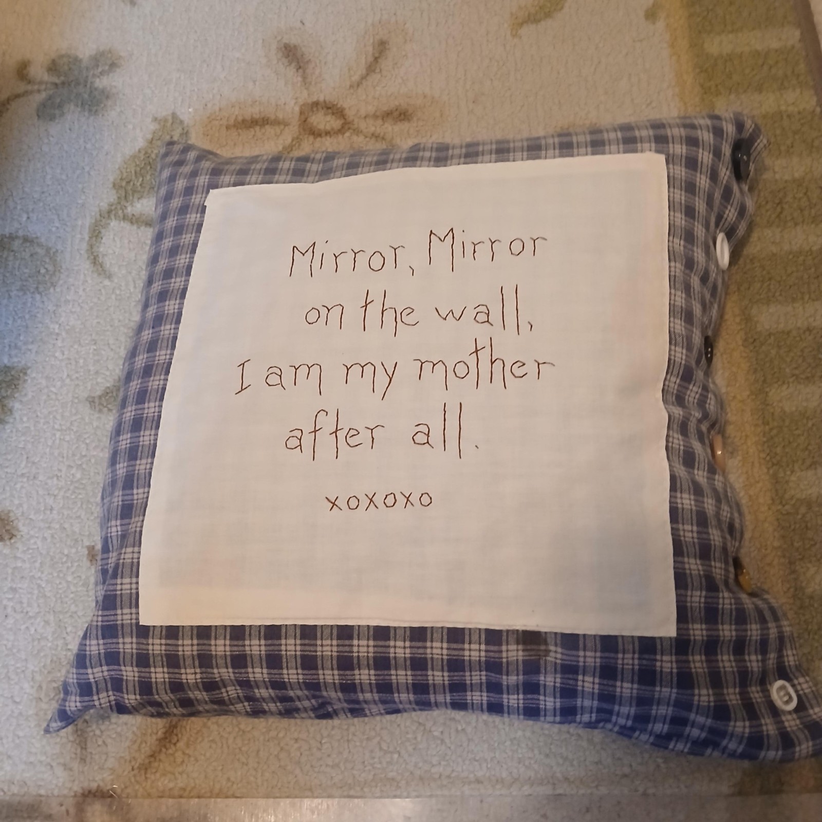 Mirror, Mirror on the Wall, I Am My My Mother After All Tapestry Word Pillow