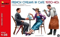 Miniart French Civilians In Cafe 1930-40S Frz. Zivilisten 1:35 Bausatz Kit 38062