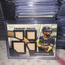 2025 Topps Museum Primary Pieces Quad Relic Andrew McCutchen #SPPQAM Sapphire/20