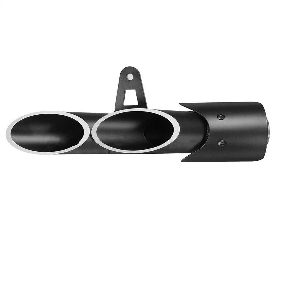 Tubo trasero silenciador de escape de doble salida para motocicleta Yamaha YZF-R6 y Suzuki GSX-R Foto 4 de 4