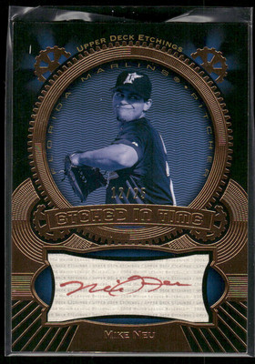 #ET-MN Mike Neu 2004 Upper Deck Etchings #/25 Etched in Time Autograph Red