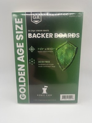 Comic Care Golden Age Size Backer Boards 50 ct 7 1/2'' X 10 1/2'' 24 pt Acid Free