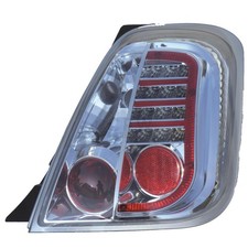 Rückleuchten Set (links & rechts) LED für Fiat 500 Abarth 07- Klarglas Chrom AK8