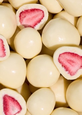 YOGURT COVER FREEZE DRIED STRAWBERRY FRUIT SNACK Gluten Free VALUE BULK LIMITED