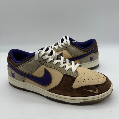Nike DQ5009-268 Mens 11 Dunk Low Premium 'Setsubun' Brown Suede Leather Sneakers