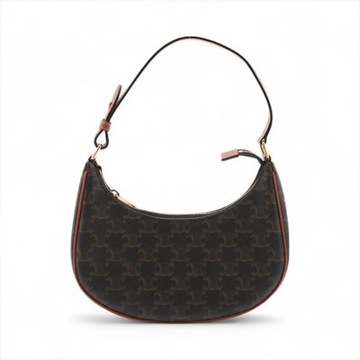 Celine Triomphe Medium Ava PVC & leather Shoulder bag Brown