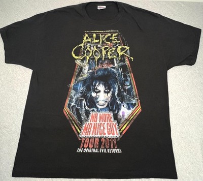 Alice Cooper Shirt Mens XL Black No More Mr Nice Guy Tour 2011 Band Rock Concert