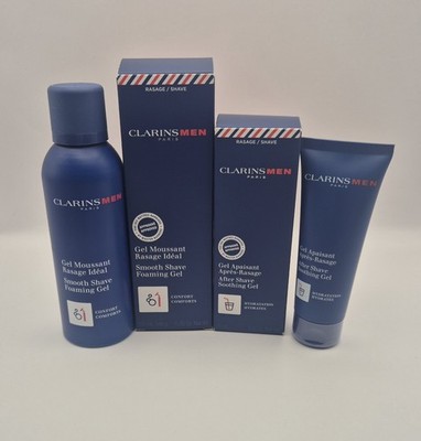 Clarins Herren Rasierpaket Smooth Shave Schaumgel & After Shave Beruhigendes Gel