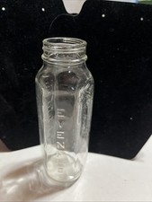 Vintage 8 Ounce Clear Glass Baby Bottle Evenflo Baby shower USA