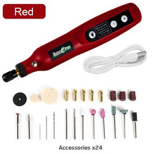 5 Speed USB Cordless Rotary Tool Dremel Accessories Set Mini Drill Engraving Pen