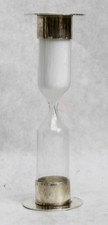 TIFFANY & CO STERLING SILVER & CRYSTAL 3" SAND TIMER