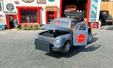 Ho Slot Car Gray 1957 Studebaker 2R Tow Truck New Metal Body With New Ultra G...