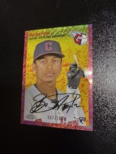 2023 Topps Chrome Bo Naylor /100 Shimmer Rookie Platinum Anniversary Cleveland