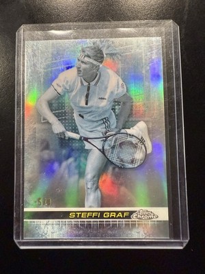 Steffi Graf 2024 Topps Chrome Tennis Negative Ice Refractor /5 Ultra Rare