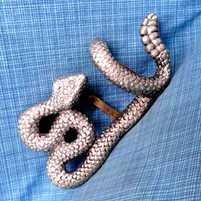 Rattlesnake Belt Buckle Large 3D Cowboy Biker Vaquero Signed Hartnell .NOX020.A