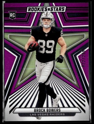 2024 Panini Rookies & Stars Purple Brock Bowers RC /299 Las Vegas Raiders #114