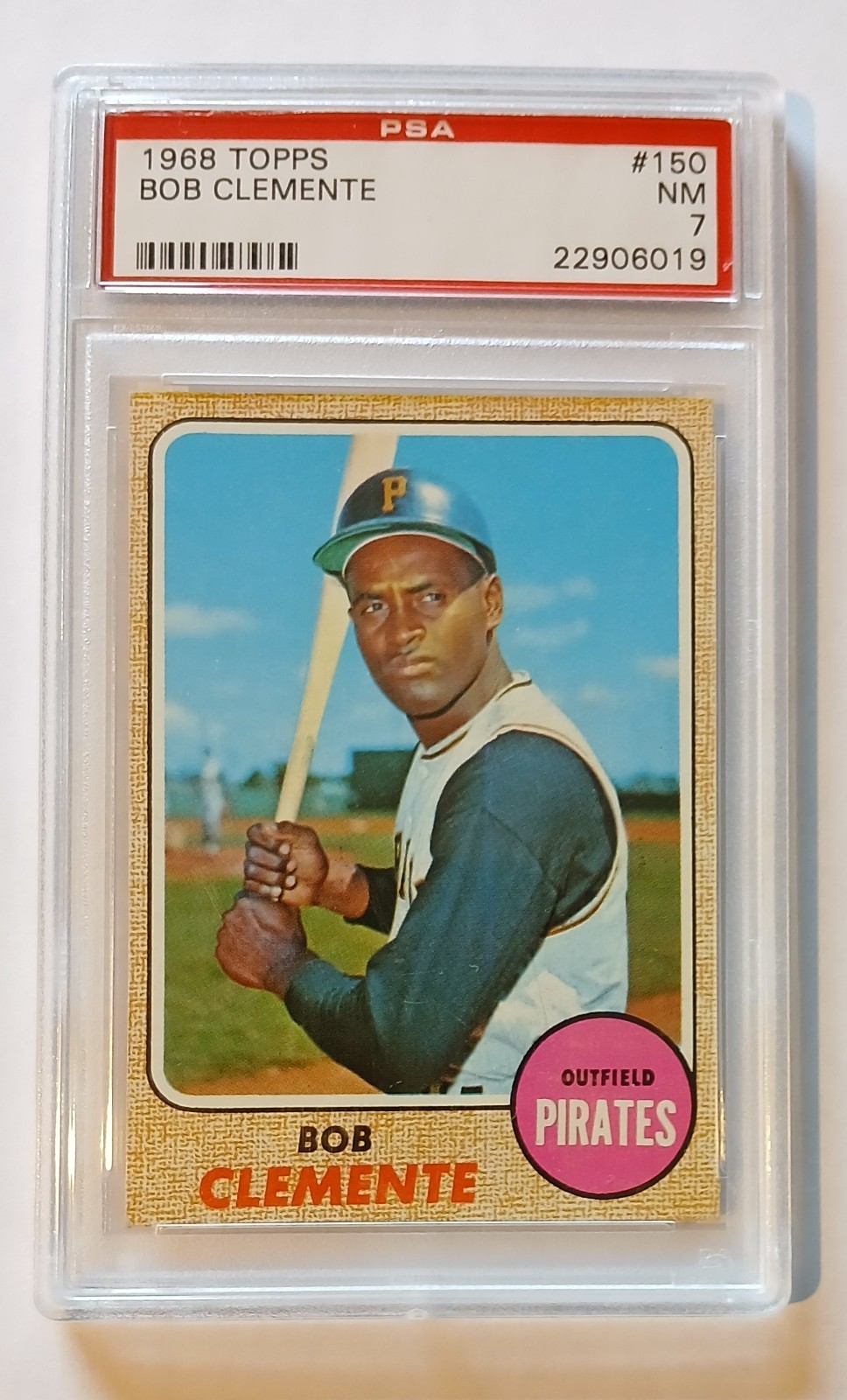 1968 Topps - Roberto Clemente #150 Called Bob on Card PSA 7
