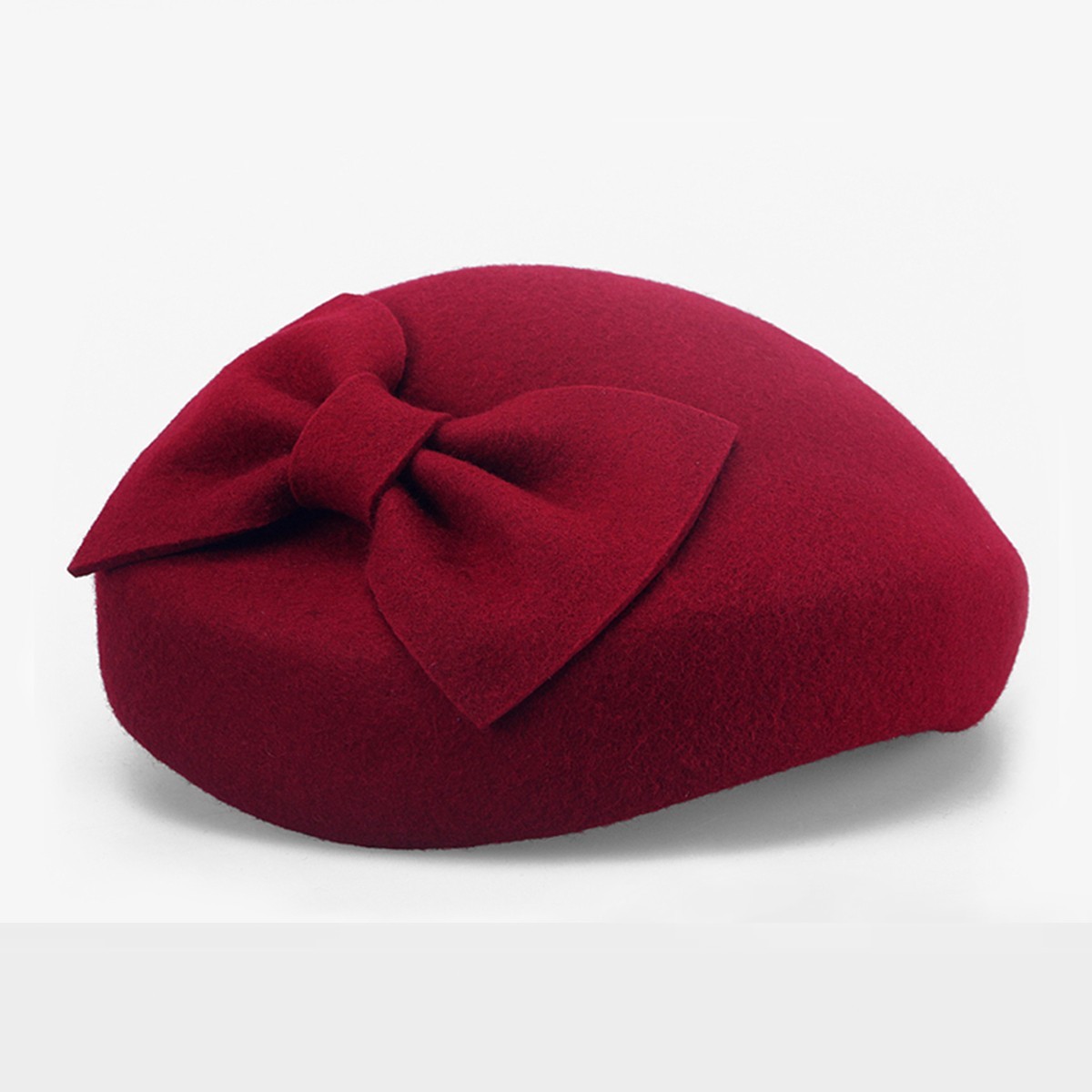 4236 Women Burgundy Wool Felt Fascinator Hats Elegant Wedding Tea Party Burgundy Felt Fascinator - Etsy main image 2