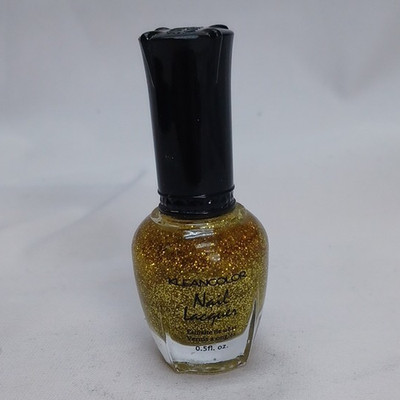 KleanColor Nail Lacquer Gold Glitter Shimmer Nail Polish 0.5 fl oz