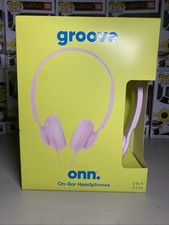 onn. Groove On-Ear Headphones Girls Adjustable Headband 3.5mm Wired Pink New🔥