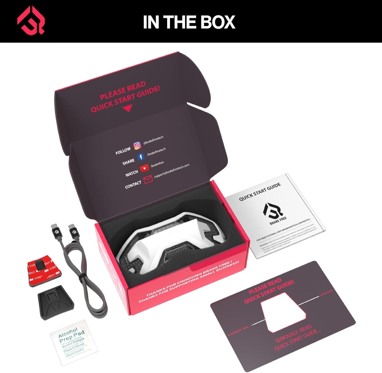 Brake Free Smart Wireless LED Motorcycle Helmet Light