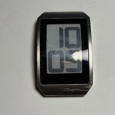 Phosphor Digital Hour DH01 E-Ink Watch Curved Stainless Black, No Watch Band.