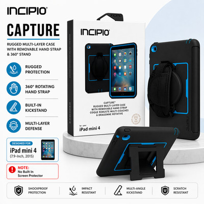 incipio iPad Mini 4 Hülle (Mini 4. Generation, 7,9 Zoll 2015) Robust Ständer Cover