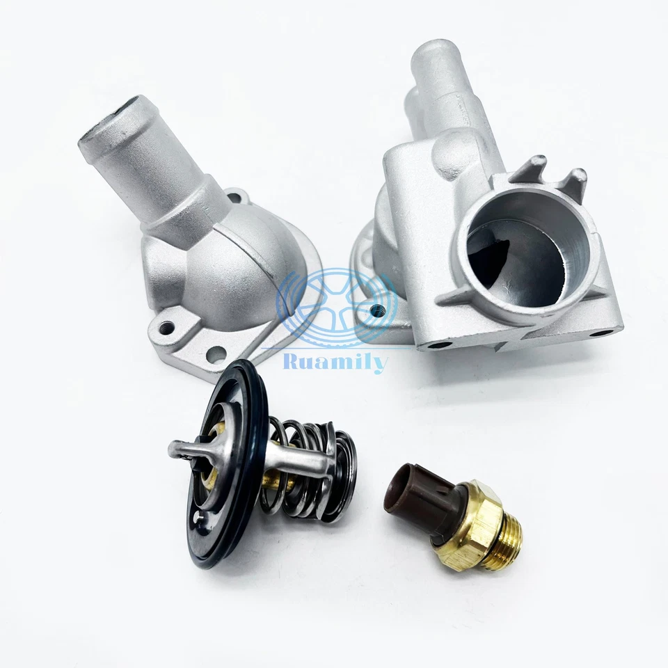 4x Thermostat Housing Cover & Sensor For 1996-2000 Honda Civic 1.6L 19320P2A000 - Image 2 of 4