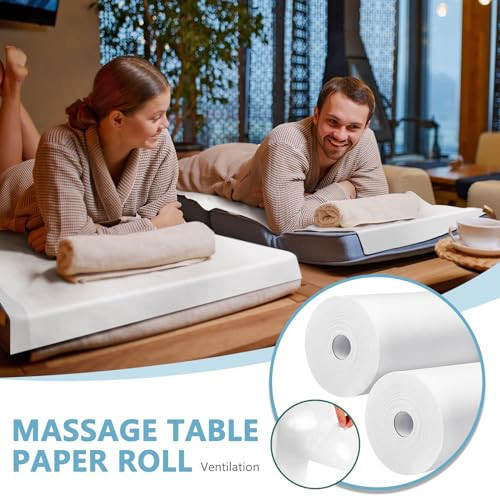  6 Roll Disposable Non Woven Bed Sheets 24 x 71 Inch Massage Table Paper 