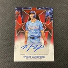 WYATT LANGFORD Red Baseball Stars Auto 4/5 SSP 2025 Topps Update Baseball BK