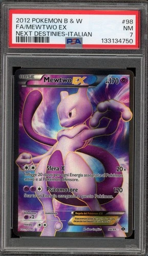 Pokemon Mewtwo EX Next Destinies Full Art #98 PSA 7